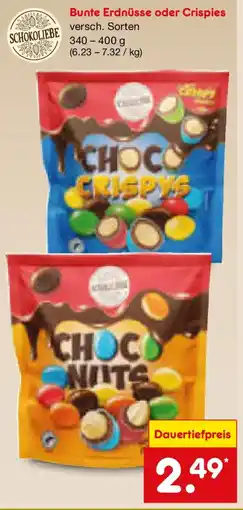 Netto Marken-Discount SCHOKOLIEBE Bunte Erdnüsse oder Crispies Angebot