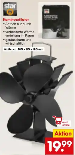 Netto Marken-Discount star Kaminventilator Angebot