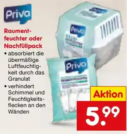 Netto Marken-Discount Priva Raumentfeuchter oder Nachfüllpack Angebot