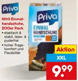 Netto Marken-Discount Priva Nitril Einmal-handschuhe, 200er Pack Angebot