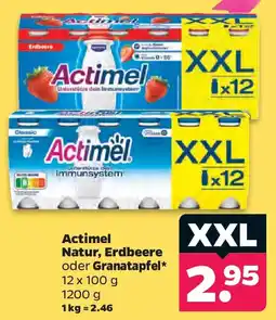 Netto Actimel Natur, Erdbeere oder Granatapfe Angebot