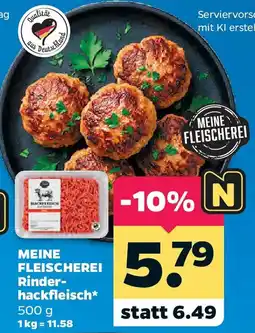 Netto MEINE FLEISCHEREI Rinderhackfleisch Angebot