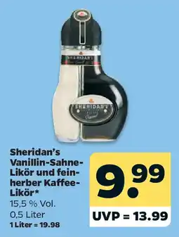 Netto Sheridan's Vanillin-Sahne-Likör und feinherber Kaffee-Likör Angebot
