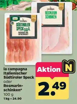 Netto la campagna Italienischer Südtiroler Speck oder Rosmarin-schinken Angebot