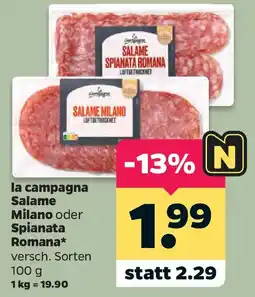 Netto la campagna Salame Milano oder Spianata Romana Angebot