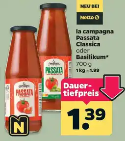 Netto la campagna Passata Classica oder Basilikum Angebot