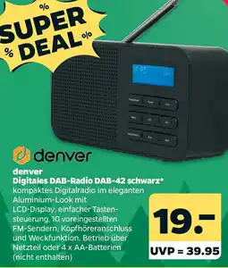 Netto denver Digitales DAB-Radio DAB-42 schwarz Angebot