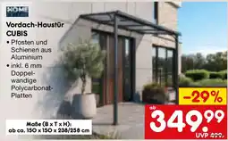 Netto Marken-Discount Vordach-Haustür CUBIS Angebot