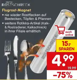 Netto Marken-Discount ROSTSCHRECK Flugrost-Magnet Angebot