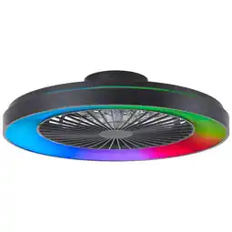 Netto Marken-Discount BRILLIANT Deckenleuchte Mazzaro LED Deckenlampe mit Ventilator, 58 cm, IC-RGB, 6800 lm, CCT, dimmbar Angebot