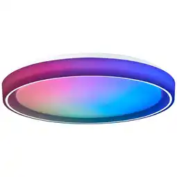 Netto Marken-Discount BRILLIANT Deckenleuchte Floco LED-Deckenlampe 50 cm, 3600 lm, 3000-6500 K, CCT, RGB, dimmbar, weiß Angebot