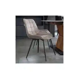 Netto Marken-Discount HOME DELUXE Polsterstuhl Esszimmer Samt IKALO – 2er Set Hellbraun Angebot