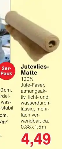 Wiglo Wunderland Jutevlies-Matte Angebot