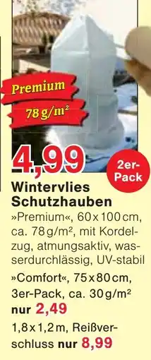 Wiglo Wunderland Wintervlies Schutzhauben Angebot