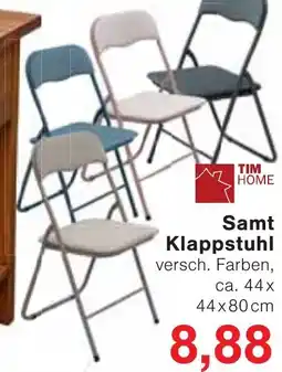 Wiglo Wunderland TIM HOME Samt Klappstuhl Angebot