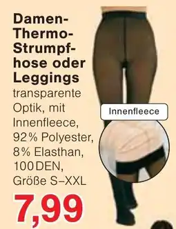 Wiglo Wunderland Damen-Thermo-Strumpfhose oder Leggings Angebot