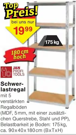 Wiglo Wunderland Schwerlastregal JAN PROFI TOOLS Angebot
