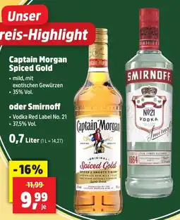Thomas Philipps Captain Morgan Spiced Gold oder Smirnoff Angebot