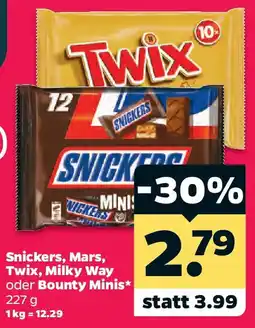 Netto Snickers, Mars, Twix, Milky Way oder Bounty Minis Angebot