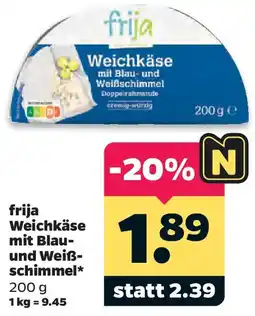 Netto frija Weichkäse mit Blau- und Weißschimmel Angebot