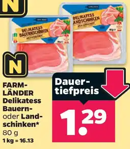Netto FARMLÄNDER Delikatess Bauern- oder Landschinken Angebot