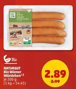 PENNY NATURGUT Bio Wiener Würstchen Angebot