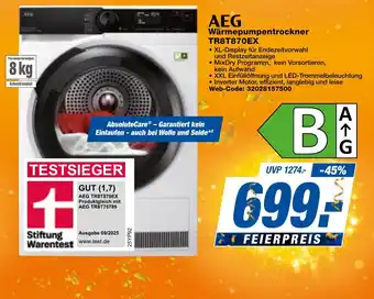 AEG Wärmepumpentrockner TR8T870EX