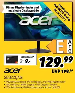 MEDIMAX acer SB322QAbi Angebot