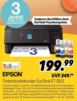 MEDIMAX EPSON Tintenstrahldrucker EcoTank ET-2921 Angebot