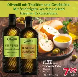 Selgros Carapelli Il Nobile oder Oro Verde Extra Olivenöl Angebot