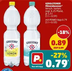 PENNY GEROLSTEINER Mineralwasser Angebot
