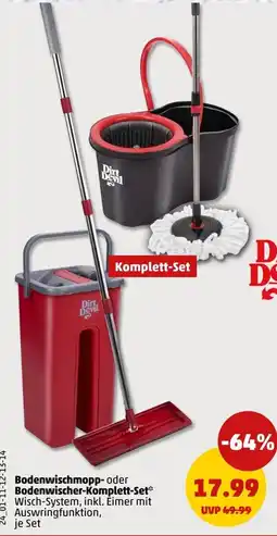 PENNY Dirt Devil Bodenwischmopp- oder Bodenwischer-Komplett-Set Angebot