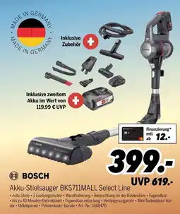 MEDIMAX BOSCH Akku-Stielsauger BKS711MALL Select Line Angebot