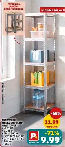 PENNY PURE WORK Metallschwerlastregal TOWER Angebot