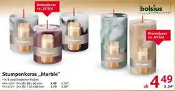 Selgros bolsius Stumpenkerze „Marble“ Angebot