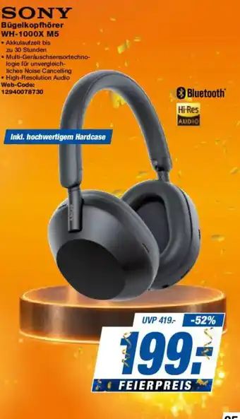 SONY Bügelkopfhörer WH-1000X M5