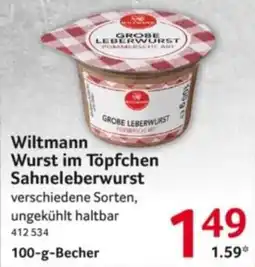 Selgros Wiltmann Wurst im Töpfchen Sahneleberwurst Angebot