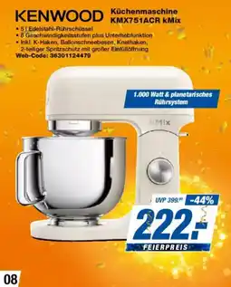 Expert KENWOOD Küchenmaschine KMX751ACR kMix Angebot