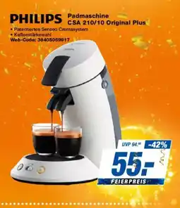 Expert PHILIPS Padmaschine CSA 210/10 Original Plus Angebot