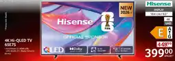 Selgros Hisense 4K Hi-QLED TV 65E7S Angebot