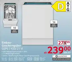 Selgros Einbau-Geschirrspüler GSPE 7420/21 VI Angebot