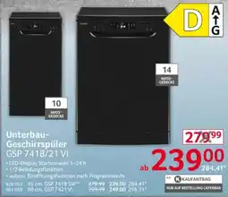 Selgros Unterbau-Geschirrspüler GSP 7418/21 VI Angebot