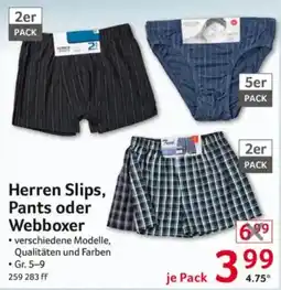Selgros Herren Slips, Pants oder Webboxer Angebot