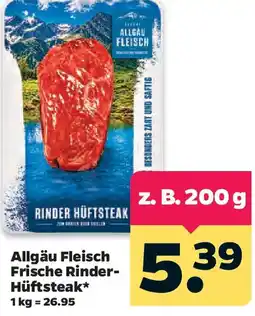 Netto Allgäu Fleisch Frische Rinder-Hüftsteak Angebot