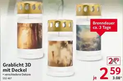 Selgros Grablicht 3D mit Deckel Angebot