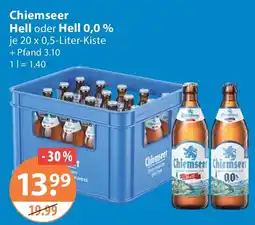 V Markt Chiemseer Hell oder Hell 0,0 % Angebot