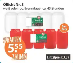V Markt Öllicht Nr. 3 bolsius Angebot