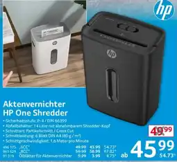 Selgros Aktenvernichter HP One Shredder Angebot