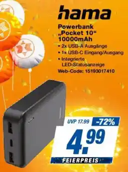 Expert hama Powerbank "Pocket 10" Angebot