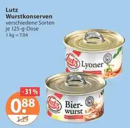 V Markt Lutz Wurstkonserven Angebot